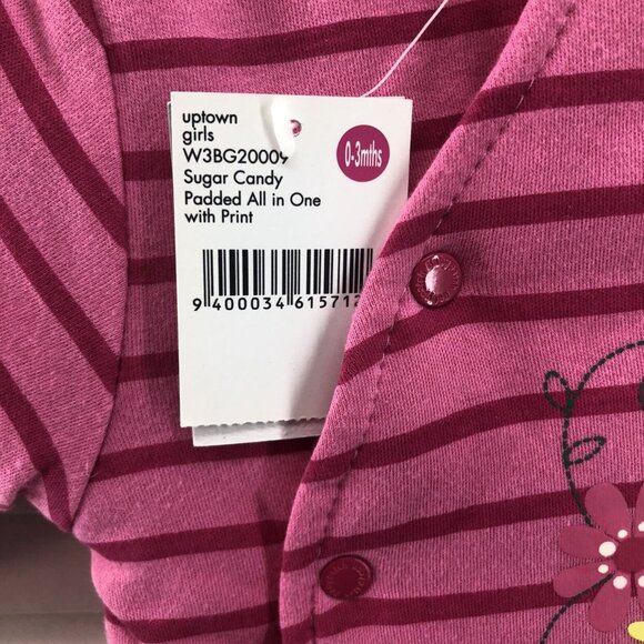 Pumpkin Patch Size 0-3M Padded All in One Pink - Picture 3 of 8